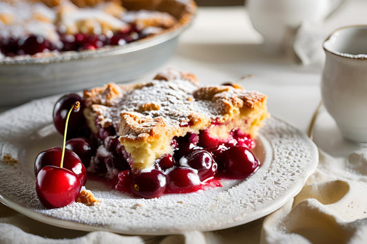 Rustic Cherry Cobbler With a Sweet Biscuit Topping