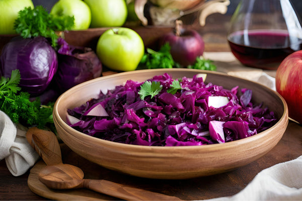 Sweet and Tangy Braised Red Cabbage