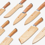 Haruta 10-Piece VG10 Japanese Damascus Steel Kitchen Knife Set with Wooden Handles & Scabbards