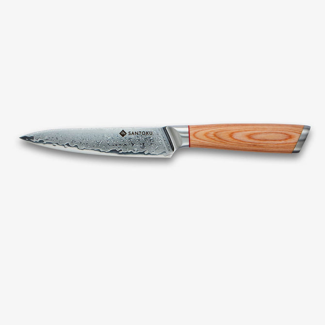 Haruta 10-Piece VG10 Japanese Damascus Steel Kitchen Knife Set with Wooden Handles & Scabbards