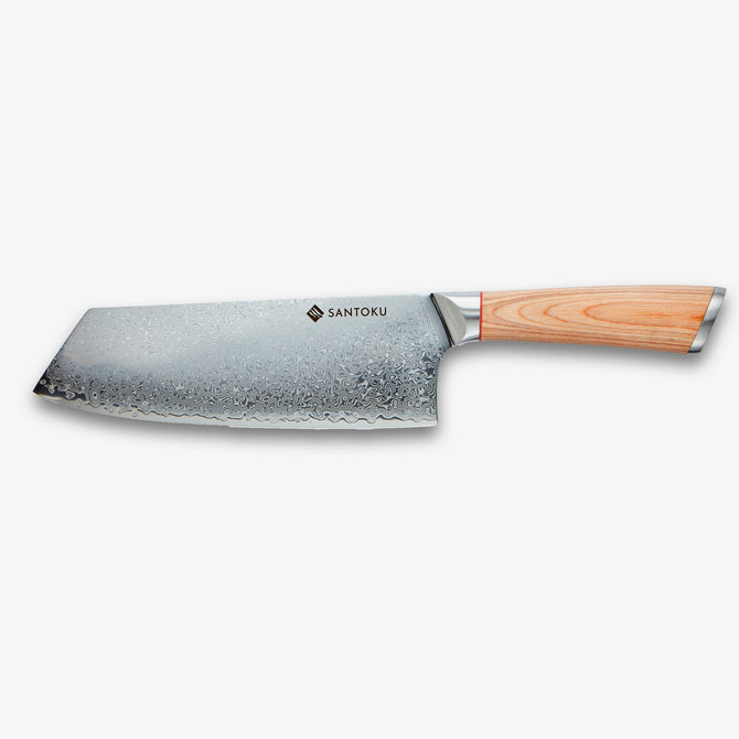 Haruta 10-Piece VG10 Japanese Damascus Steel Kitchen Knife Set with Wooden Handles & Scabbards