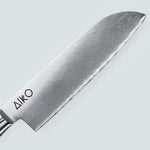 Aiko Black Damascus Steel Knife with Coloured Black Resin Handle