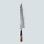 Aiko Black Damascus Steel Knife with Coloured Black Resin Handle